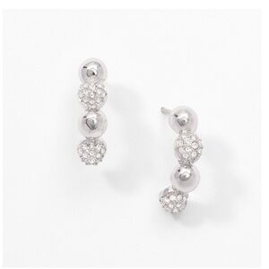 Touchstone Crystal Silver Sparkle Earrings